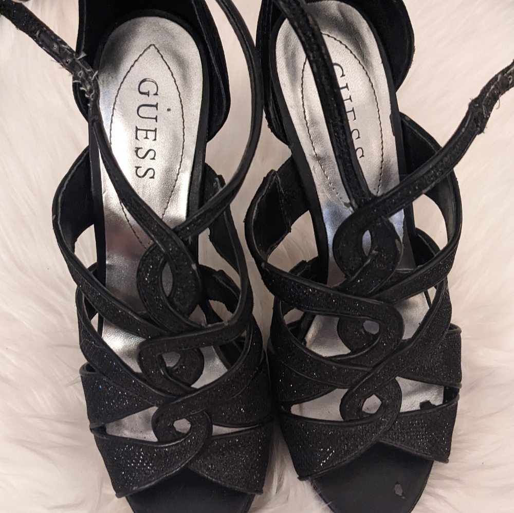 Guess Platform Sparkly Heels